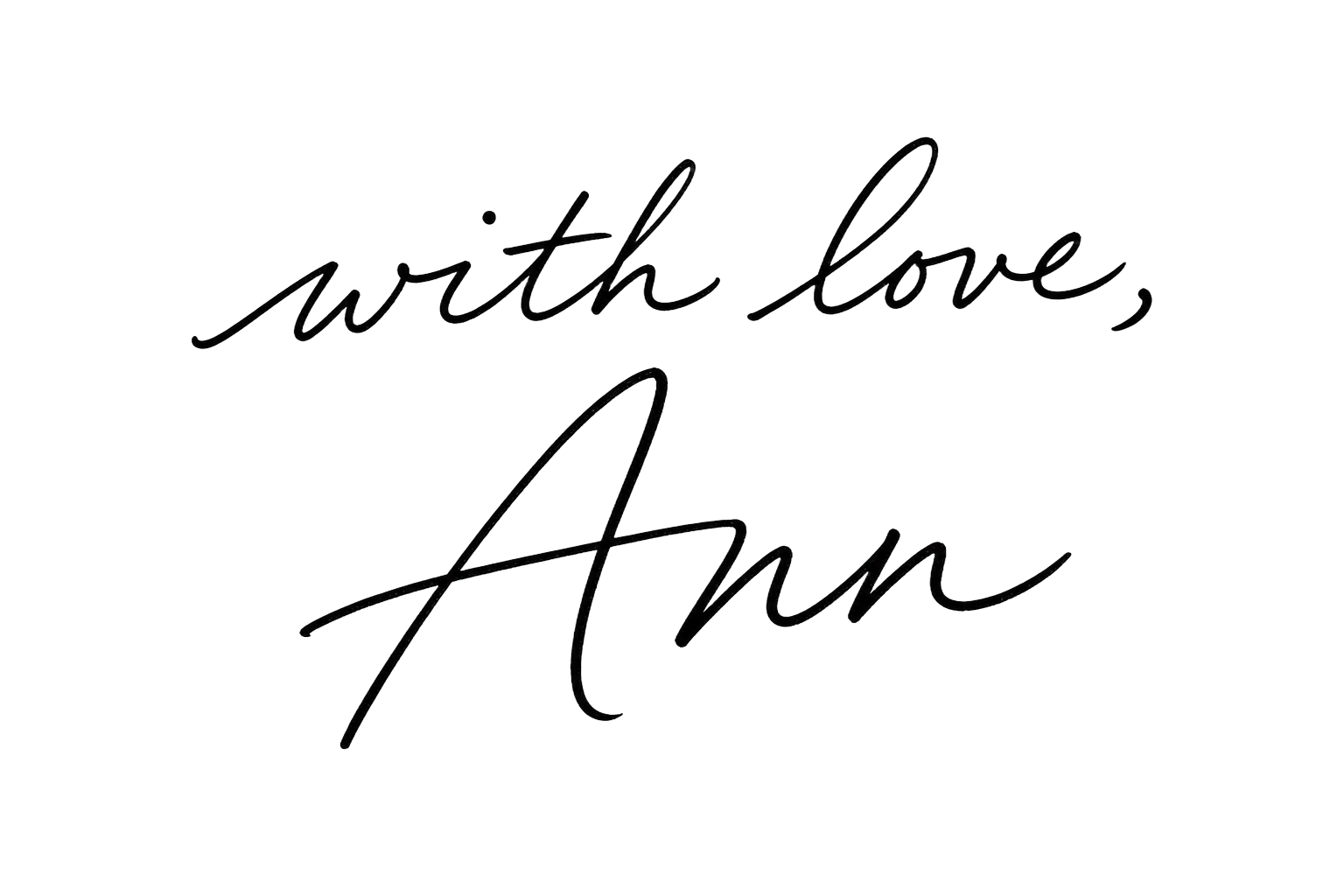 With love, Ann